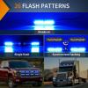 imageNilight 8PCS LED Strobe lights 12V Sync Feature Amber White 12 24LED Emergency Hazard Warning Lights with Controller for Cars Trucks RVs Campers 2 Years WarrantyBlue Lights 8Pcs