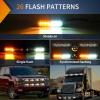 imageNilight 8PCS LED Strobe lights 12V Sync Feature Amber White 12 24LED Emergency Hazard Warning Lights with Controller for Cars Trucks RVs Campers 2 Years WarrantyAmberWhite Lights 8Pcs