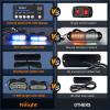 imageNilight 8PCS LED Strobe lights 12V Sync Feature Amber White 12 24LED Emergency Hazard Warning Lights with Controller for Cars Trucks RVs Campers 2 Years WarrantyBlueWhite