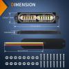 imageNilight 8PCS LED Strobe lights 12V Sync Feature Amber White 12 24LED Emergency Hazard Warning Lights with Controller for Cars Trucks RVs Campers 2 Years WarrantyAmberWhite Lights 8Pcs