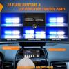 imageNilight 8PCS LED Strobe lights 12V Sync Feature Amber White 12 24LED Emergency Hazard Warning Lights with Controller for Cars Trucks RVs Campers 2 Years WarrantyBlueWhite