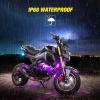 imageNilight 8PCS Motorcycle RGB Led Light Kit Waterproof MultiColor Atmosphere Lights Lamp with 4Key RF Wireless Remote for Harley Davidson Honda Kawasaki Suzuki 2 Years Warranty TL4212Pcs RGB LED Strip Lights