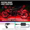imageNilight 8PCS Motorcycle RGB Led Light Kit Waterproof MultiColor Atmosphere Lights Lamp with 4Key RF Wireless Remote for Harley Davidson Honda Kawasaki Suzuki 2 Years Warranty TL4212Pcs RGB LED StripAPP