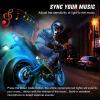 imageNilight 8PCS Motorcycle RGB Led Light Kit Waterproof MultiColor Atmosphere Lights Lamp with 4Key RF Wireless Remote for Harley Davidson Honda Kawasaki Suzuki 2 Years Warranty TL428Pcs RGB LED StripAPP
