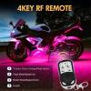 imageNilight 8PCS Motorcycle RGB Led Light Kit Waterproof MultiColor Atmosphere Lights Lamp with 4Key RF Wireless Remote for Harley Davidson Honda Kawasaki Suzuki 2 Years Warranty TL428Pcs RGB LED Pods Lights