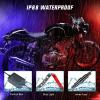 imageNilight 8PCS Motorcycle RGB Led Light Kit Waterproof MultiColor Atmosphere Lights Lamp with 4Key RF Wireless Remote for Harley Davidson Honda Kawasaki Suzuki 2 Years Warranty TL428Pcs RGB LED StripAPP