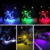 imageNilight 8PCS Motorcycle RGB Led Light Kit Waterproof MultiColor Atmosphere Lights Lamp with 4Key RF Wireless Remote for Harley Davidson Honda Kawasaki Suzuki 2 Years Warranty TL428Pcs RGB LED Pods Lights