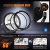 imageNilight 9 Inch Round Offroad Light 2 PCS 120W High Low Beam IP68 LED Driving Lights Pods Builtin EMC with 14AWG DT Connector Wiring Harness Kit for Truck ATV UTV SUV2Pcs 7Inch Lights Wiring harness