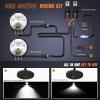 imageNilight 9 Inch Round Offroad Light 2 PCS 120W High Low Beam IP68 LED Driving Lights Pods Builtin EMC with 14AWG DT Connector Wiring Harness Kit for Truck ATV UTV SUV2Pcs 9Inch Lights Wiring harness