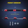 imageNilight 9 LED Marker Tail Trailer Light Bar 142Inch 2 PCS Red Clearance Identification Running Mark ID Rear Stainless Steel Bracket for 12V Pickup Truck RV BoatRed