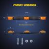 imageNilight 9 LED Marker Tail Trailer Light Bar 142Inch 2 PCS Red Clearance Identification Running Mark ID Rear Stainless Steel Bracket for 12V Pickup Truck RV BoatAmber