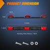 imageNilight 9 LED Marker Tail Trailer Light Bar 142Inch 2 PCS Red Clearance Identification Running Mark ID Rear Stainless Steel Bracket for 12V Pickup Truck RV BoatRed 2Pcs