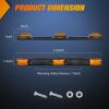 imageNilight 9 LED Marker Tail Trailer Light Bar 142Inch 2 PCS Red Clearance Identification Running Mark ID Rear Stainless Steel Bracket for 12V Pickup Truck RV BoatAmber 2Pcs