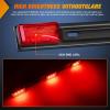 imageNilight 9 LED Marker Tail Trailer Light Bar 142Inch 2 PCS Red Clearance Identification Running Mark ID Rear Stainless Steel Bracket for 12V Pickup Truck RV BoatRed 2Pcs