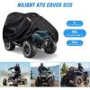 imageNilight ATV Cover Waterproof 420D Heavy Duty Ripstop Material 4 Wheeler Quad Cover All Season Weather UV Protection for Kawasaki Yamaha Polaris Suzuki HondaBlack XXLXXL  86L x 38W x 48H