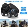imageNilight ATV Cover Waterproof 420D Heavy Duty Ripstop Material 4 Wheeler Quad Cover All Season Weather UV Protection for Kawasaki Yamaha Polaris Suzuki HondaBlack XXLXXXL  100L x 43W x 47H