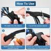 imageNilight Cable Sleeve25ft1inch Cord Management Sleeves Braided Sleeving Split Self Wrapping Wire Loom for Computer Electrical Automotive Harness Protector Organizer WhiteBlack