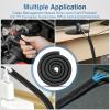 imageNilight Cable Sleeve25ft1inch Cord Management Sleeves Braided Sleeving Split Self Wrapping Wire Loom for Computer Electrical Automotive Harness Protector Organizer WhiteBlack