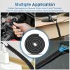 imageNilight Cable Sleeve25ft1inch Cord Management Sleeves Braided Sleeving Split Self Wrapping Wire Loom for Computer Electrical Automotive Harness Protector Organizer WhiteBlack