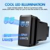 imageNilight Camping Lights Push Button Switch 12V ON Off Switches with Connector Wire Kit 154quot x 083quot Replacement for Toyota FJ Cruiser Fortuner Ta coma Highlander Tundra 4Runner Prado Land CruiserSPOT LIGHTS