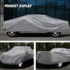 imageNilight Car Cover Waterproof All Weather for Automobiles Heavy Duty Outdoor Full Cover Rain Sun UV Protection with Zipper Cotton Extra Thick Car CoversUniversal Fit for SedanLength 178quot to 185quotM Fit Length Up To 210  Max Cab Length 126