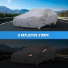 imageNilight Car Cover Waterproof All Weather for Automobiles Heavy Duty Outdoor Full Cover Rain Sun UV Protection with Zipper Cotton Extra Thick Car CoversUniversal Fit for SedanLength 178quot to 185quotA3 Fit SedanLength 194 To 208