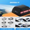imageNilight Car Roof Bag 15 Cubic Feet Waterproof Rooftop Cargo CarrierSuitable for All Vehicle withWithout Rack  Waterproof ZipReflective StripAntiTear 840D PVC with AntiSlip Mat15 Cubic Feet