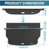 imageNilight Cargo Cover Fit for Ford Edge 2015 2016 2017 2018 2019 2020 2021 2022 2023 Retractable Privacy Security Shield Shade Rear Trunk Cover with Trunk Storage Net