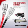 imageNilight Copper LED Light Bar Wiring Harness Kit  1 Lead 12AWG Heavy Duty 12V On Off Switch Power Relay Blade Fuse for Off Road LED Work Light2 Years Warranty14AWG1 Lead