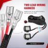 imageNilight Copper LED Light Bar Wiring Harness Kit  1 Lead 12AWG Heavy Duty 12V On Off Switch Power Relay Blade Fuse for Off Road LED Work Light2 Years Warranty16AWG2 LeadNylon Wire Loom
