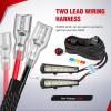 imageNilight Copper LED Light Bar Wiring Harness Kit  1 Lead 12AWG Heavy Duty 12V On Off Switch Power Relay Blade Fuse for Off Road LED Work Light2 Years Warranty14AWG2 LeadNylon Wire Loom