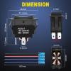 imageNilight Down Up Polarity Reverse Switch DPDT 20A 7PIN Momentary Rocker ONOffON 12V 24V Toggle Jumper Wires for Control Motor Hoist Crane Linear Actuator2PCS Momentary EXT RET