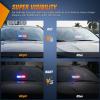 imageNilight Emergency Strobe Lights Windshield Hazard Warning Safety Flash with Suction Cups Super Bright LED Light for Police Enforcement Firefighters Vehicle TruckBlue and Red