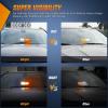 imageNilight Emergency Strobe Lights Windshield Hazard Warning Safety Flash with Suction Cups Super Bright LED Light for Police Enforcement Firefighters Vehicle TruckAmber White
