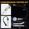 imageNilight Engine Compression Tester Kit 11 PCS with Spark Plug Tester Automotive Cylinder Pressure Gauge Tool Set for Gasoline Engines9pcs