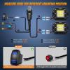 imageNilight Flush Mount LED Light Pods 2 PCS 42 W Amber Upgraded Spot Flood Combo Driving Fog Lights Off Road Lights Bumper LED Work Light for Truck SUV ATV UTV Pickup Van Boat Tractor2Pcs 42W LED Pods Wiring Harness