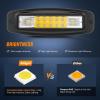 imageNilight Flush Mount LED Light Pods 2 PCS 42 W Amber Upgraded Spot Flood Combo Driving Fog Lights Off Road Lights Bumper LED Work Light for Truck SUV ATV UTV Pickup Van Boat Tractor2Pcs 20LEDs LED Pods