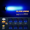 imageNilight Flush Mount LED Light Pods 2 PCS 42 W Amber Upgraded Spot Flood Combo Driving Fog Lights Off Road Lights Bumper LED Work Light for Truck SUV ATV UTV Pickup Van Boat TractorBlue Light
