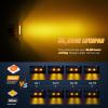 imageNilight Flush Mount LED Light Pods 2 PCS 42 W Amber Upgraded Spot Flood Combo Driving Fog Lights Off Road Lights Bumper LED Work Light for Truck SUV ATV UTV Pickup Van Boat TractorAmber Light