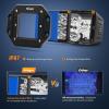 imageNilight Flush Mount LED Light Pods 2 PCS 42 W Amber Upgraded Spot Flood Combo Driving Fog Lights Off Road Lights Bumper LED Work Light for Truck SUV ATV UTV Pickup Van Boat TractorBlue Light