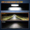 imageNilight Flush Mount LED Light Pods 2 PCS 42 W Amber Upgraded Spot Flood Combo Driving Fog Lights Off Road Lights Bumper LED Work Light for Truck SUV ATV UTV Pickup Van Boat Tractor2Pcs 20LEDs LED Pods