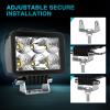 imageNilight Flush Mount LED Pod Lights 2 PCS 47 Inch 4LED Flood Beam Bumper Offroad Driving Backup Reverse Work Light for Truck ATV UTV33Inch 6Led Light Pods