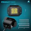imageNilight Flush Mount LED Pod Lights 2 PCS 47 Inch 4LED Flood Beam Bumper Offroad Driving Backup Reverse Work Light for Truck ATV UTV47Inch 4Led Flush Mount Light