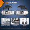 imageNilight Fog Light Assembly Compatible with 1999 2000 2001 2002 Chevy Silverado 1500 2500 20012002 3500 Chevy Silverado 20002006 Suburban TahoeSilverado 19992002 Clear