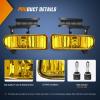 imageNilight Fog Light Assembly Compatible with 1999 2000 2001 2002 Chevy Silverado 1500 2500 20012002 3500 Chevy Silverado 20002006 Suburban TahoeSilverado 19992002 Amber