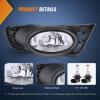 imageNilight Fog Lights Assembly Compatible with 2007 2008 2009 Honda CRV EX EXL LX Light Replacement Clear Lens Driver and Passenger Side20092011 Honda Civic Clear