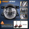 imageNilight Fog Lights Assembly Compatible with 2013 2014 2015 2016 2017 2018 2019 2020 Honda City CRV CRZ Civic Crosstour Ram Promaster Jeep Cherokee Compass Acura TSX ILX RDX ChryslerBlack