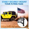 imageNilight Hitch Mount Flagpole Holder Compatible with 1 to 23 Inch Diameter Flag Tube Universally for 2quot Receiver on RV SUV Pickup Truck Camper Trailer Jeep