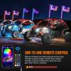 imageNilight LED Fat Whip Light 2PCS 1FT RGB Lighted Antenna Whips with Remote ampamp App Control DIY Chasing Patterns Brake Reverse Turn Lights for ATV UTV Polaris RZR Canam Dune Buggy Pickup Trucks Jeep3FT2PCS