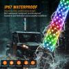 imageNilight LED Fat Whip Light 2PCS 1FT RGB Lighted Antenna Whips with Remote ampamp App Control DIY Chasing Patterns Brake Reverse Turn Lights for ATV UTV Polaris RZR Canam Dune Buggy Pickup Trucks Jeep3FT1PC